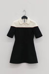 shushutong stitching A-type dress SS22DR08 white